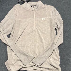Under Armour Light Gray Quarter-Zip Sweatshirt